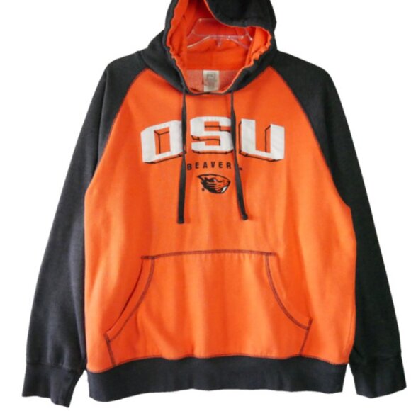 Oregon State Beavers OSU Unisex Size XL Hoodie Pullover Gray/Orange Sweatshirt - Picture 1 of 11